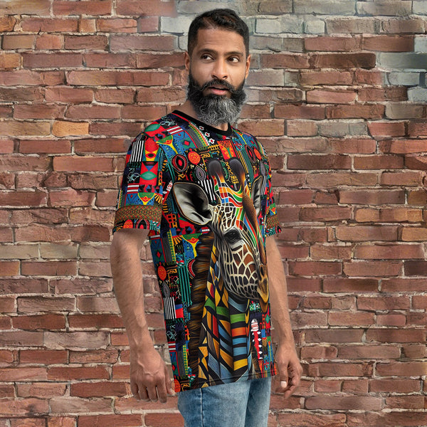 Giraffe Mama Africa All Over T-Shirt